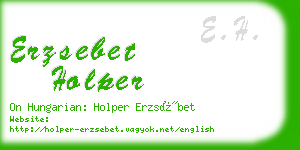 erzsebet holper business card